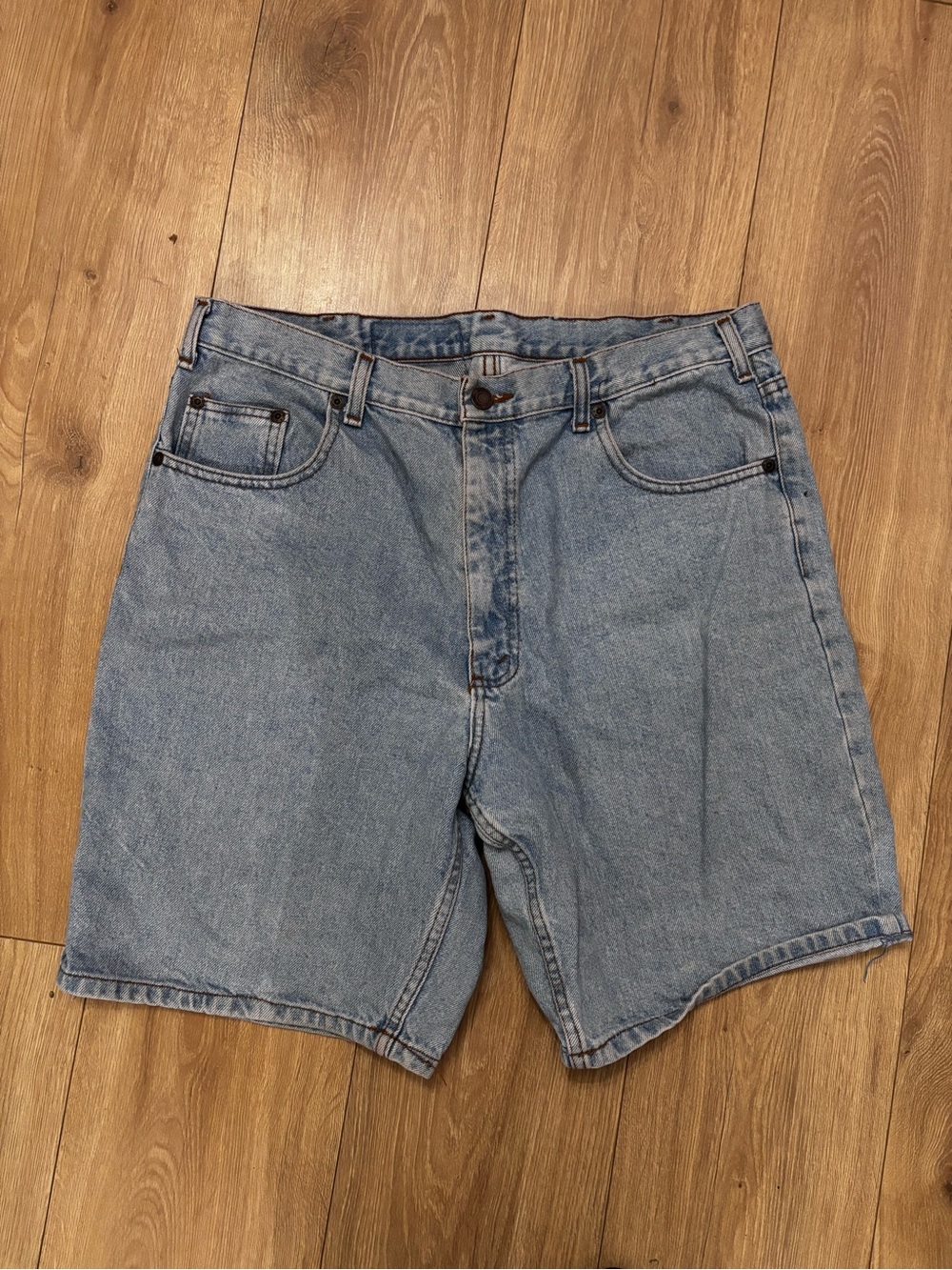 Men's Light Blue Denim Jean Shorts - Classic Casual Style